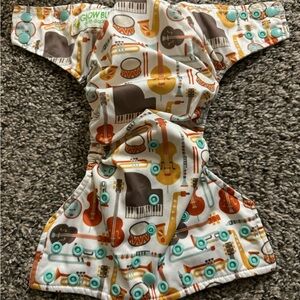 Musical Print Cloth Diaper